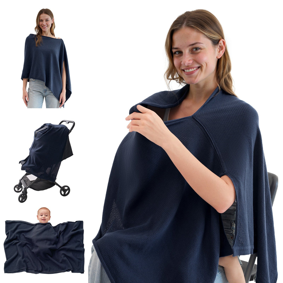 Momcozy Nursing Cover - Soft, Breathable, Multi-Use Privacy Poncho