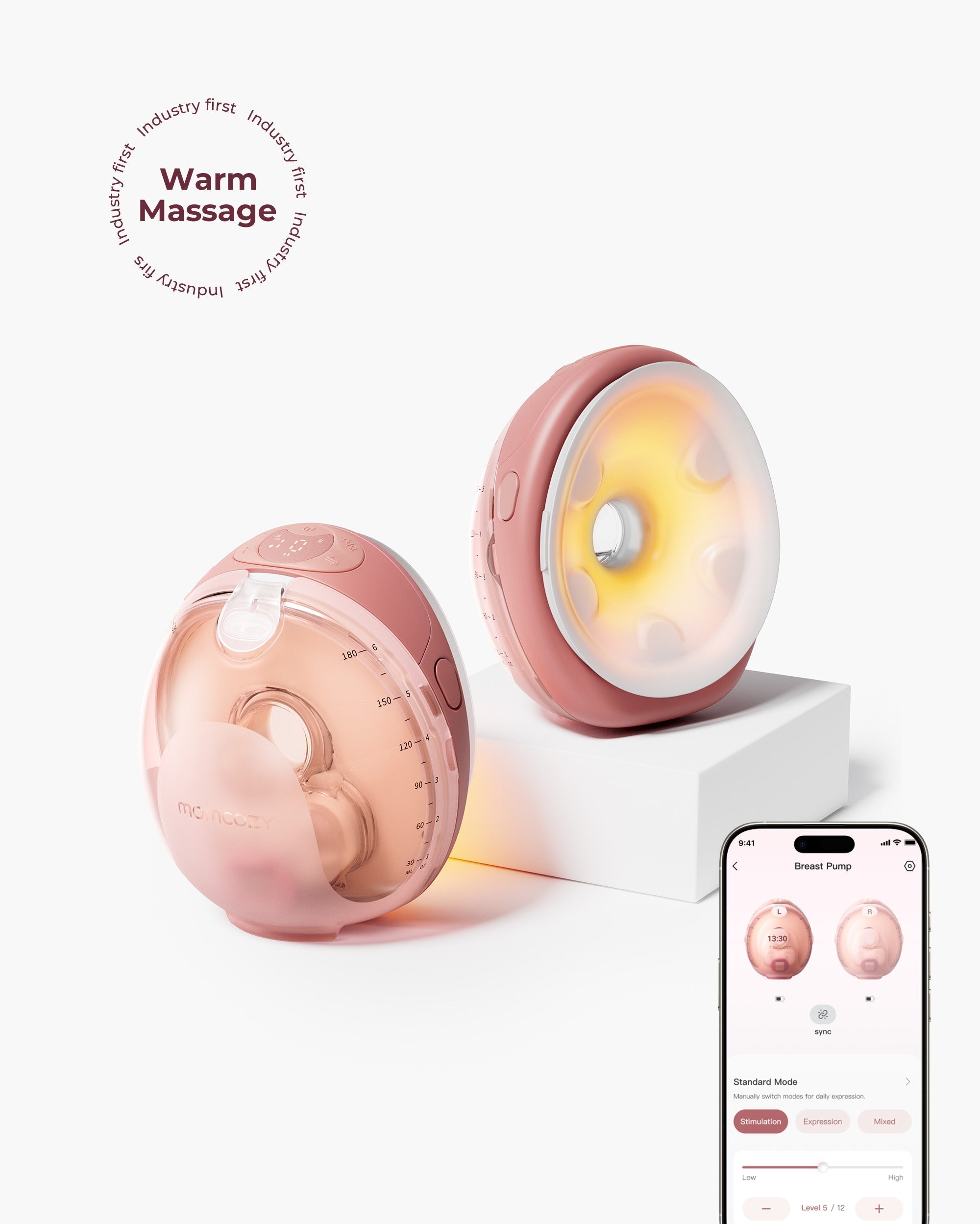 Momcozy Wellness 1 Warm-Massage Wearable Breast Pump - W1