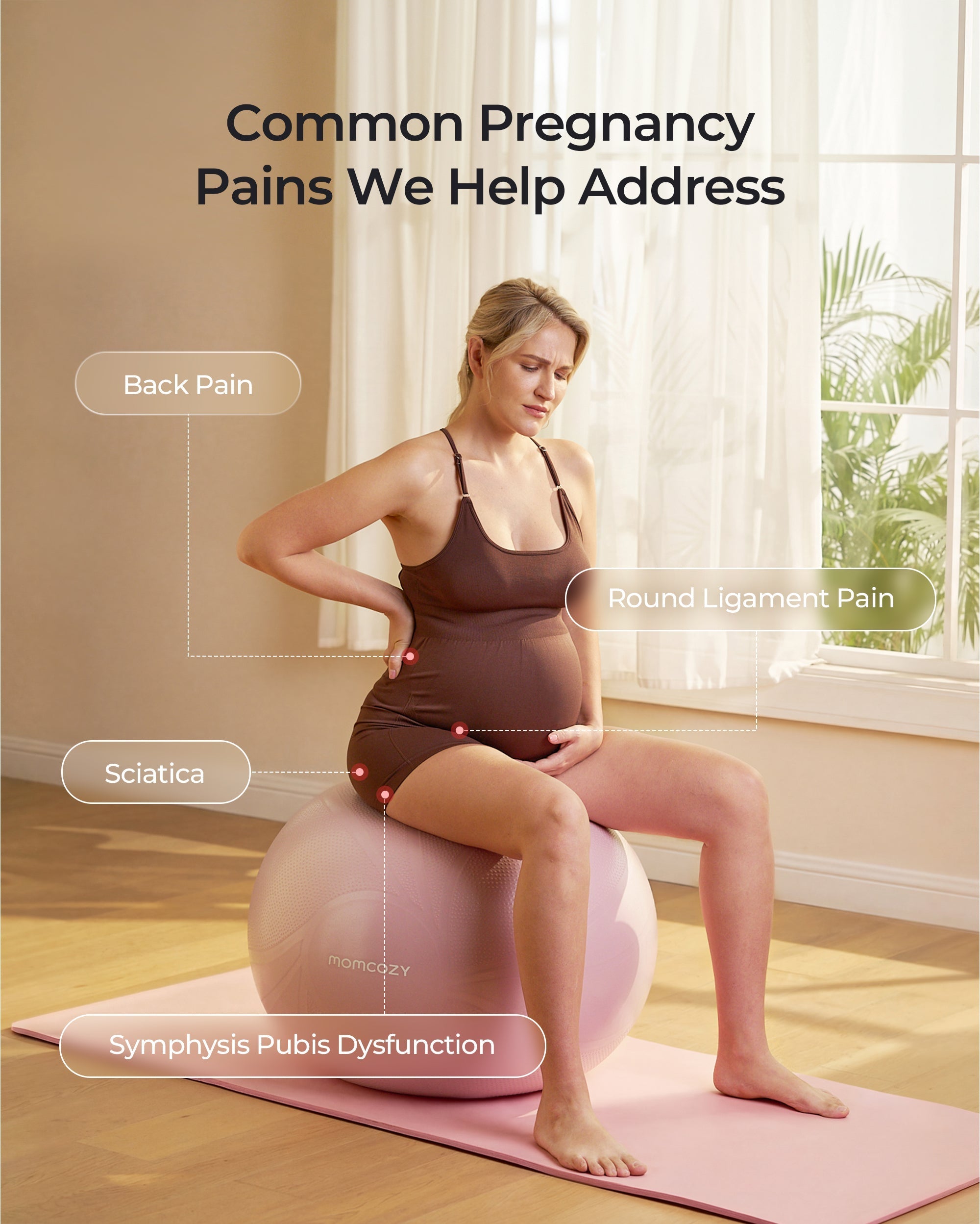 Ergonest Maternity Belly Band & BirthEase Maternity Ball Bundle