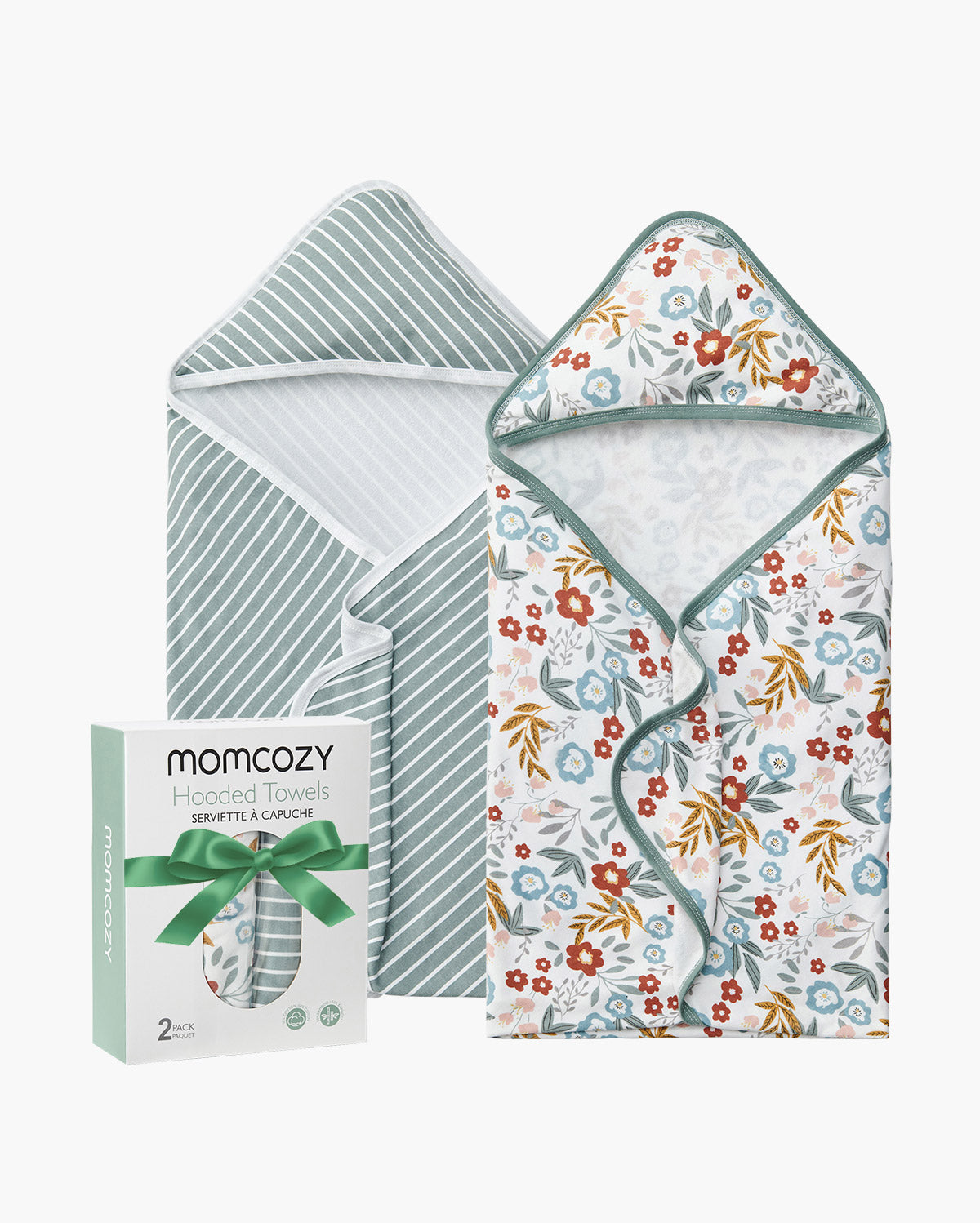 Baby Hooded Towel for Newborn Shower - 2-Pack