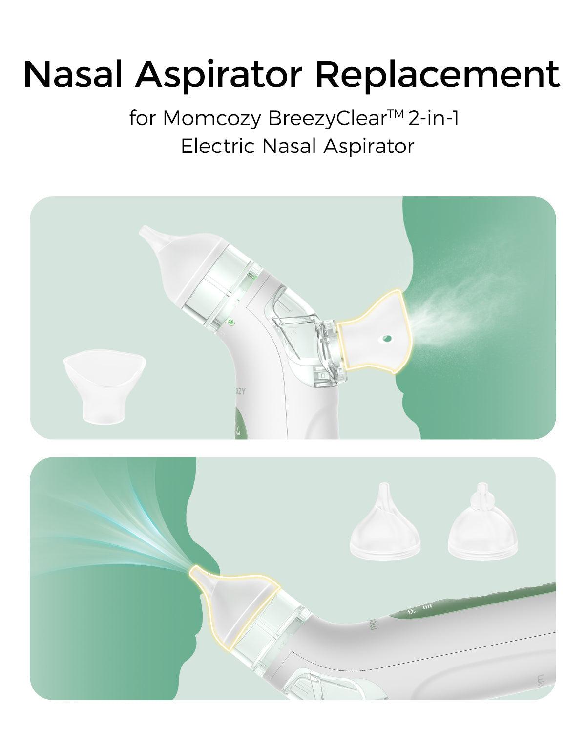 Momcozy BreezyClear™ 2-in-1 Electric Nasal Aspirator Replacement Heads