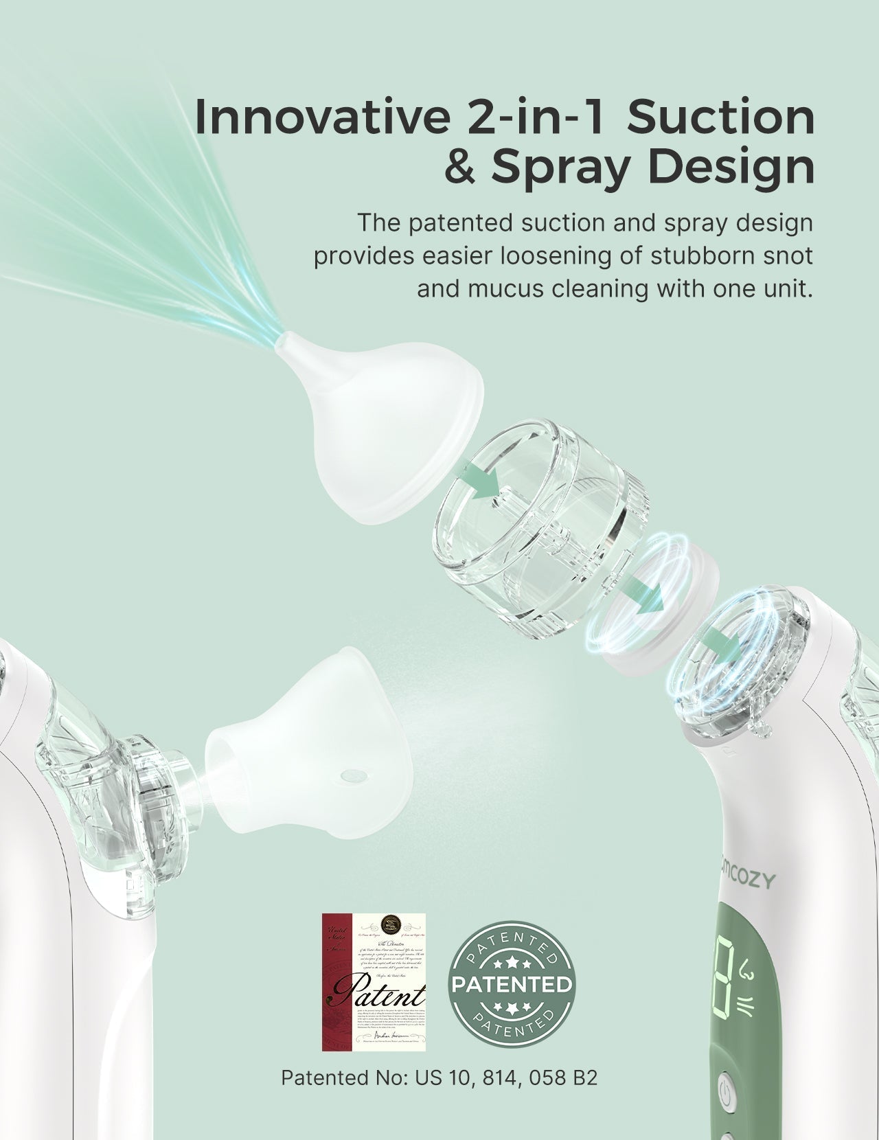 WeeSnug Newborn Carrier & BreezyClear 2-in-1 Nasal Aspirator Bundle