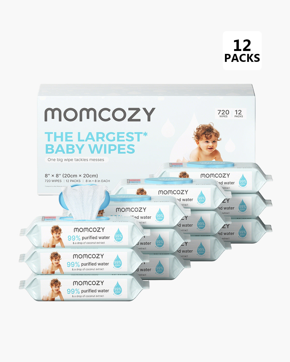 99% Water Baby Wipes - Higher Level of Purity