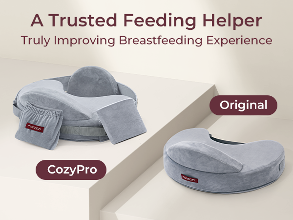 Momcozy MaxSupport nursing pillow comparison: CozyPro accessories set vs Original.