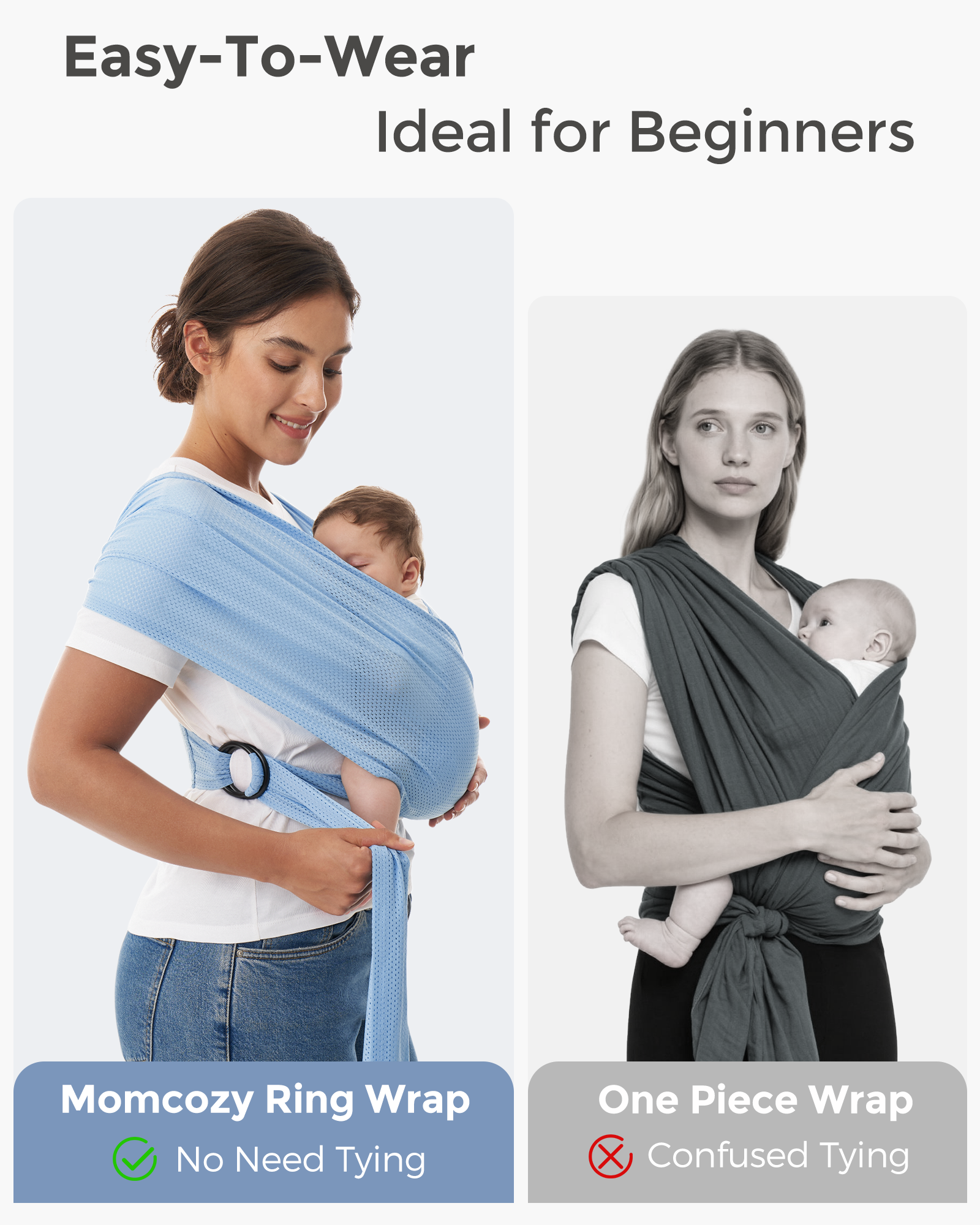 Momcozy Blue Mesh Baby Wrap (Member Exclusive) Stock 2