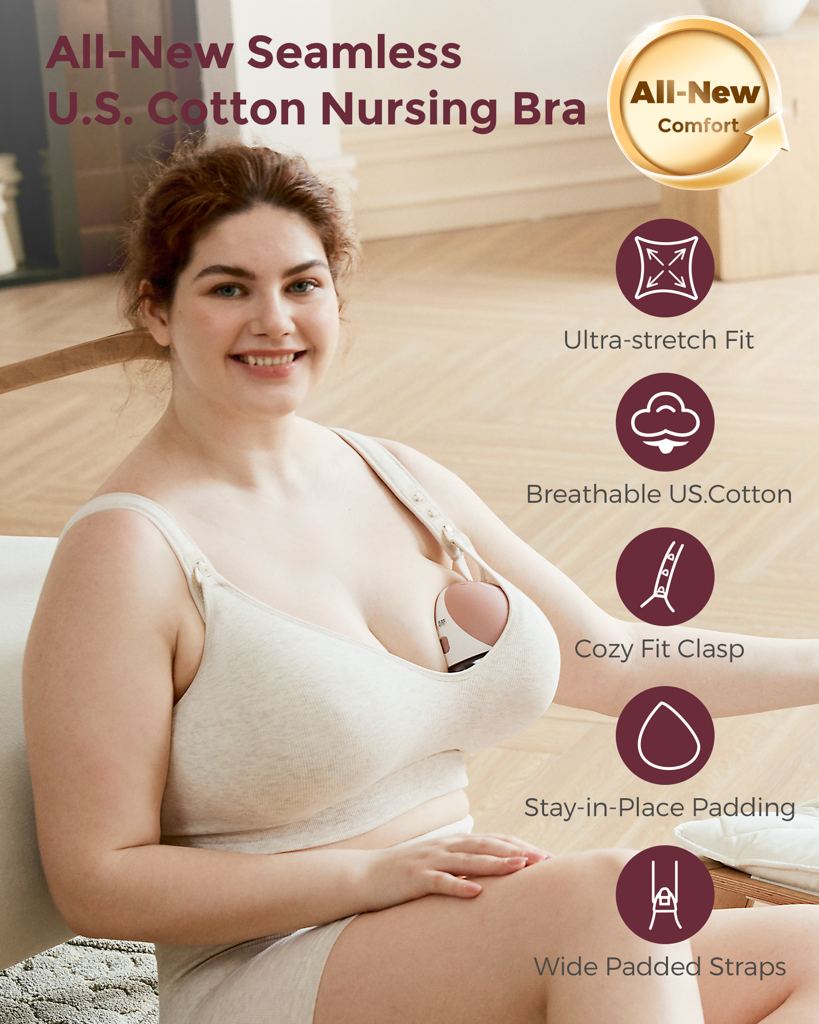 Busty Cotton Nursing Bras – US