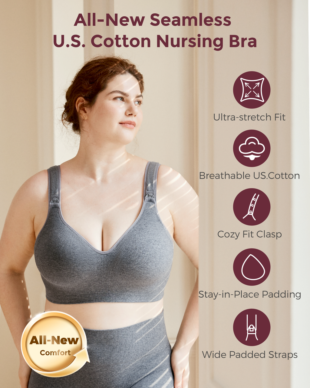Momcozy Busty Cotton Nursing Bras