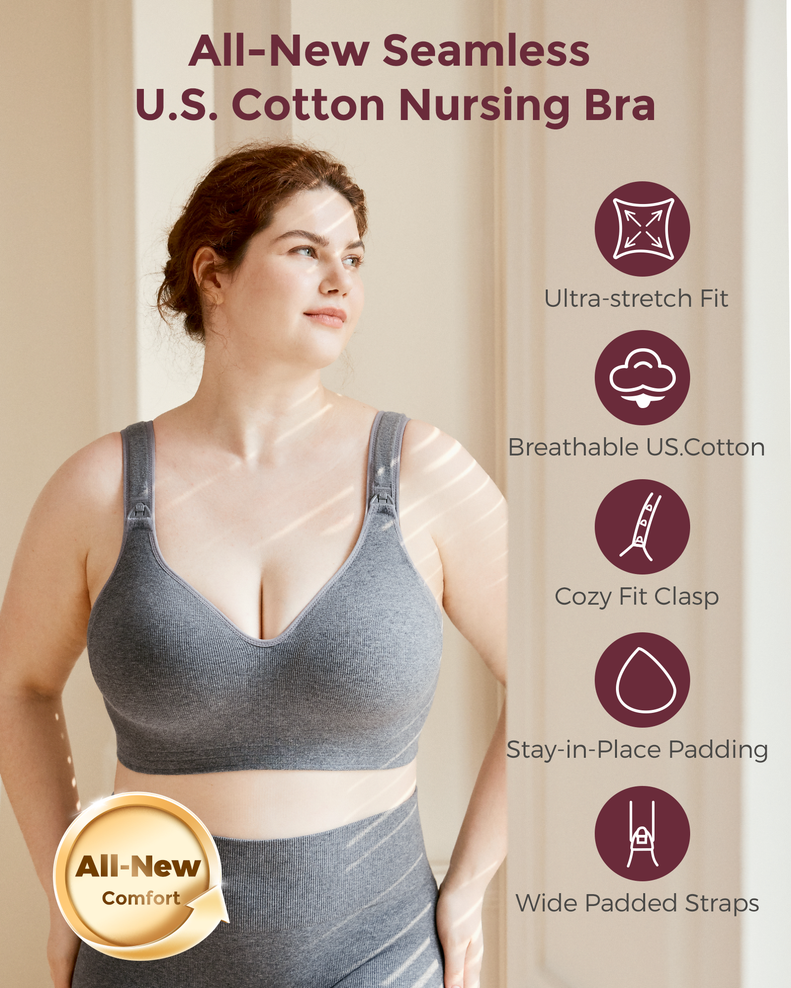 Momcozy Busty Cotton Nursing Bras