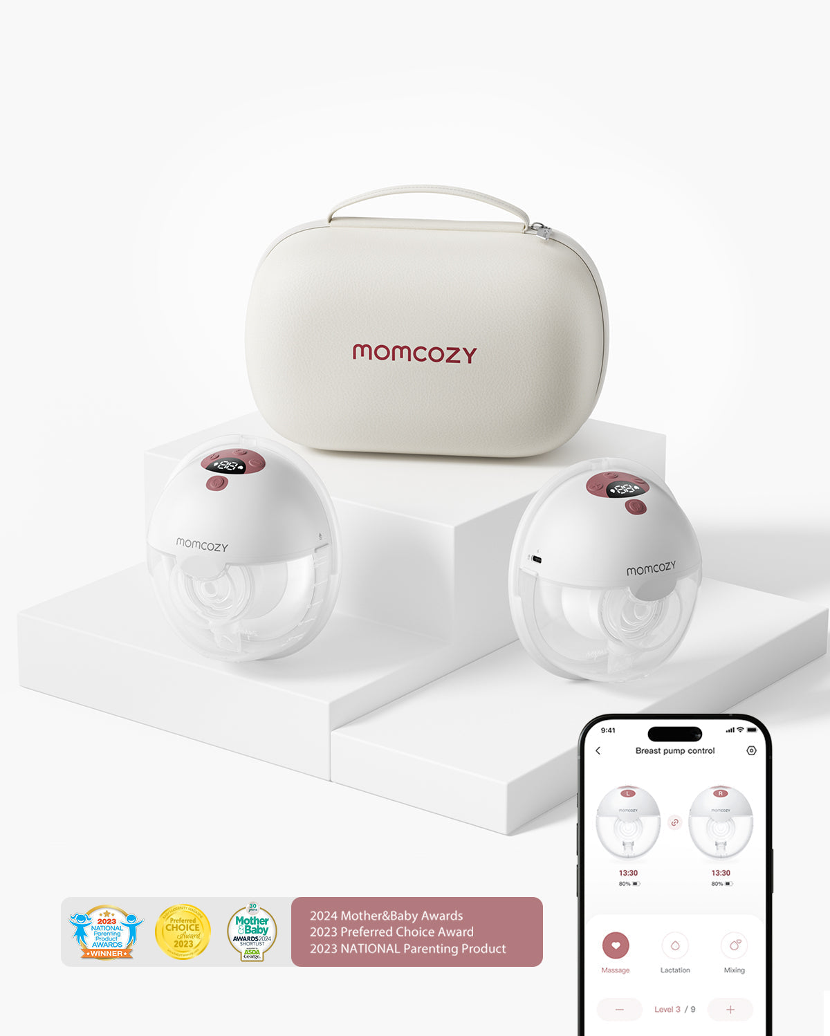 On-the-Go Bundle: M5 Smart Breast Pump and PureHug Baby Carrier