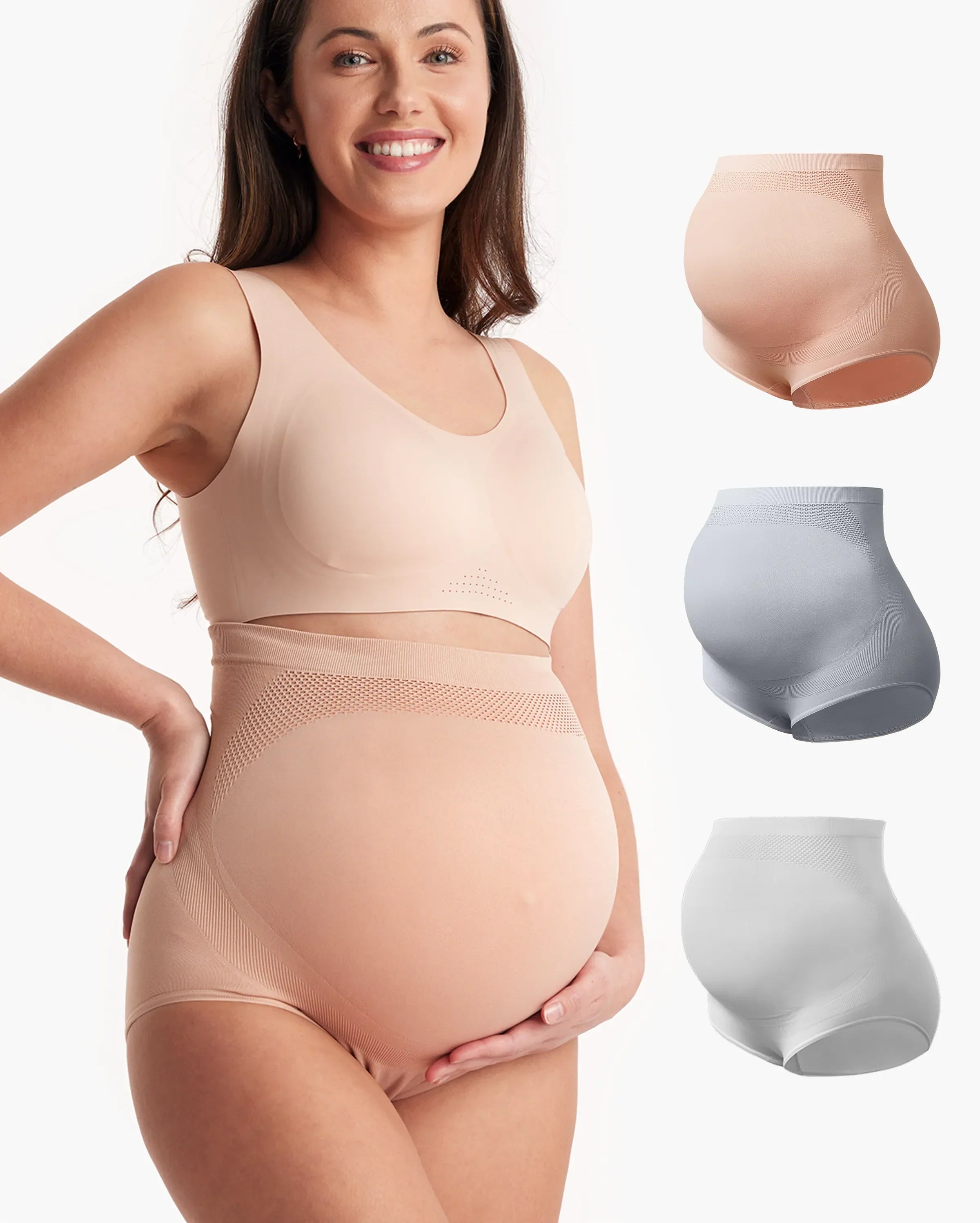 High Waist Pregnancy Seamless Soft Belly Support Panties