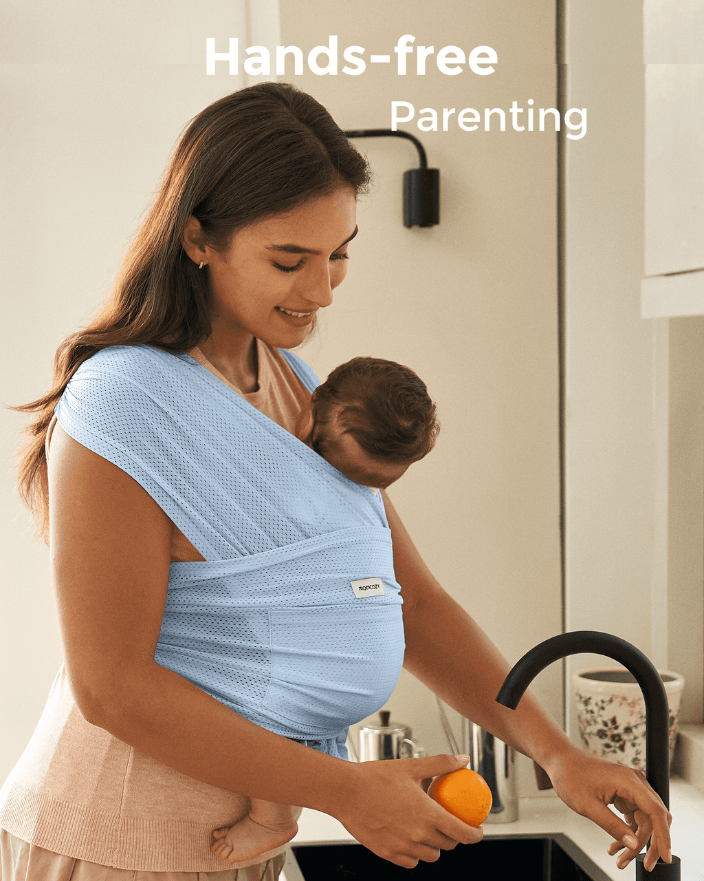 Momcozy Blue Mesh Baby Wrap