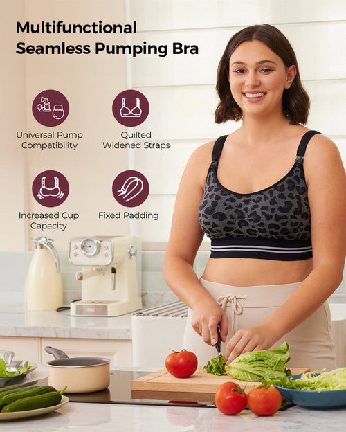 DEX - 4-in-1 Hands Free Seamless Stretch Fabric Pumping Bra
