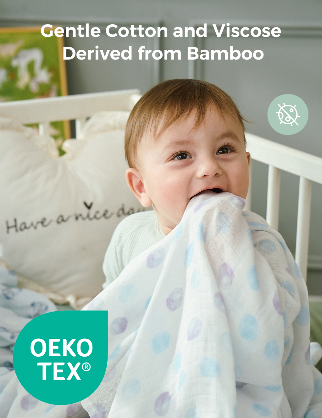 Momcozy Best Wishes Softness Swaddle Blankets - Innocence