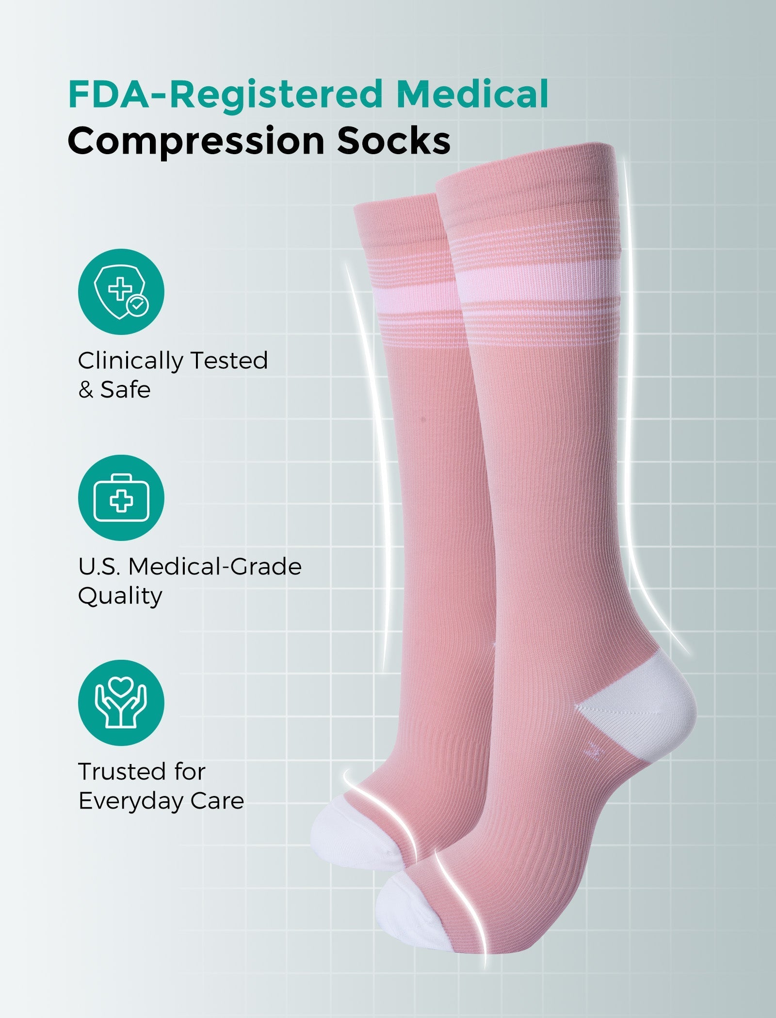 Momcozy Medical Socks 20-30mmHg 2 Pairs
