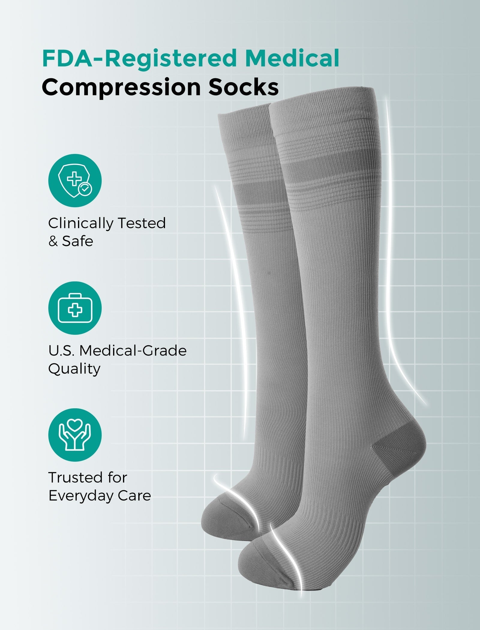 Momcozy Medical Socks 20-30mmHg 2 Pairs