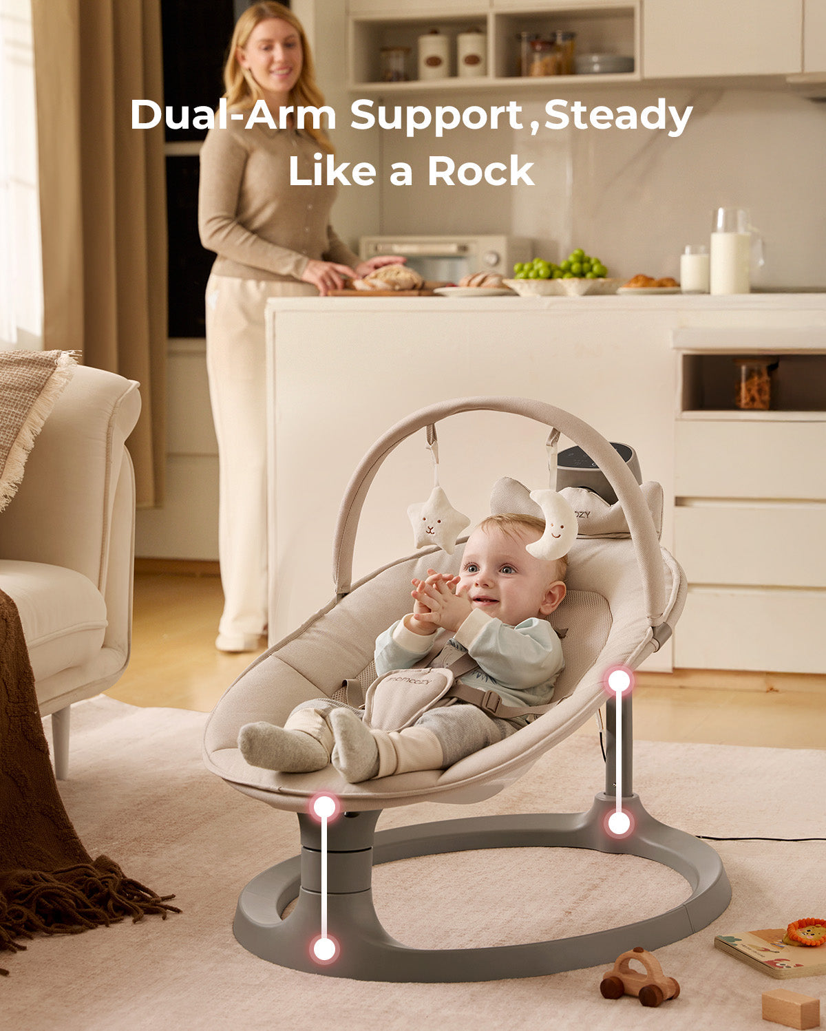 Momcozy 2-in-1 Electric Baby Swing