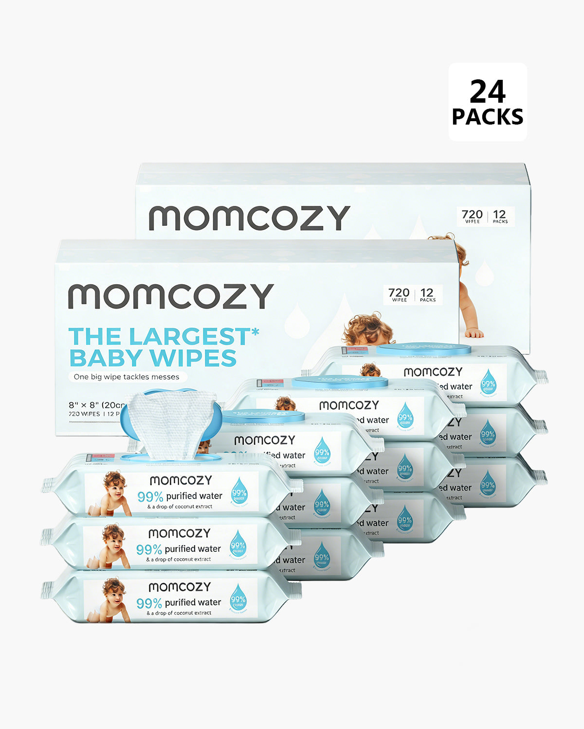 99% Water Baby Wipes - Higher Level of Purity