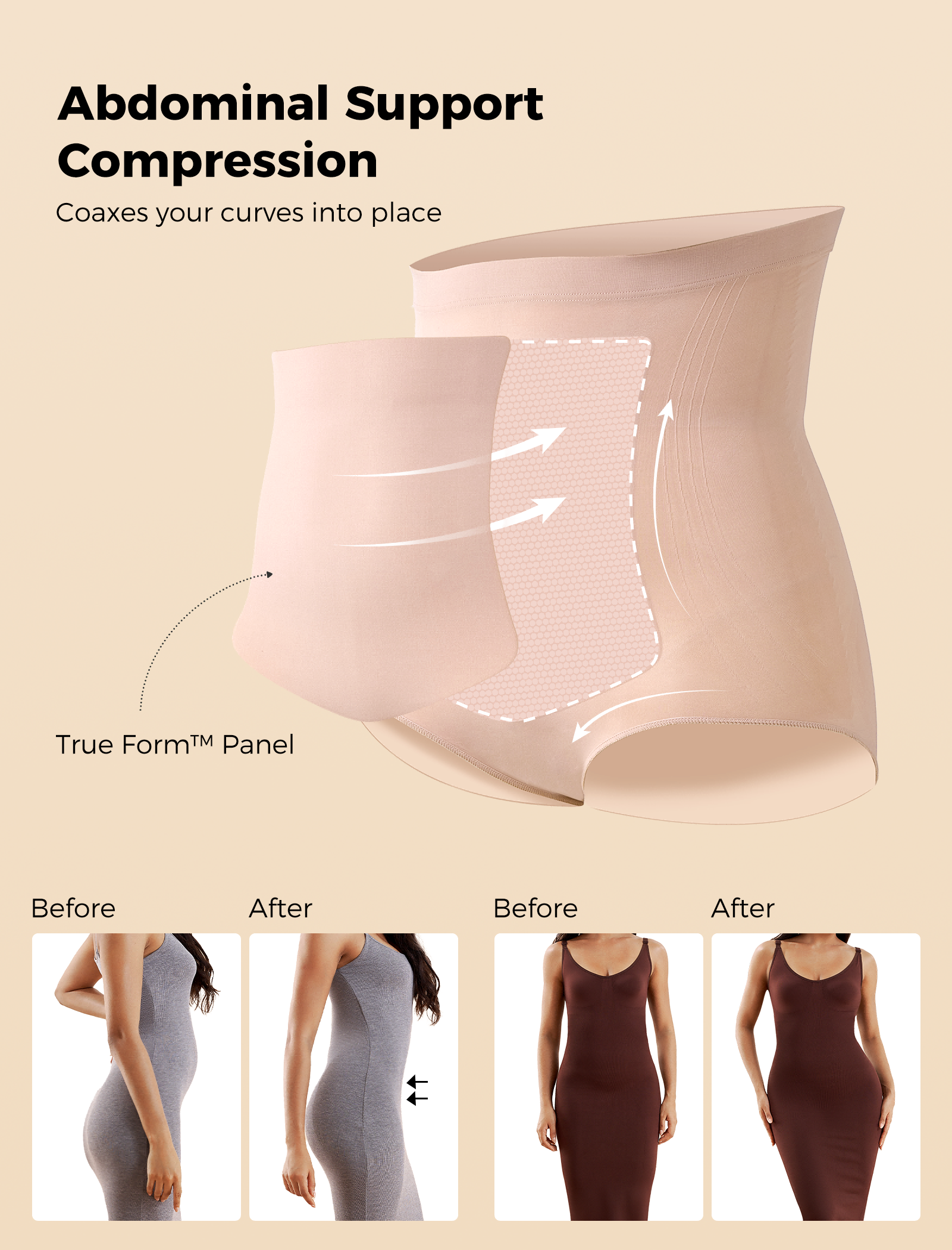 Momcozy Seamless Tummy Shapewear Panties - Postpartum & Daily Dress