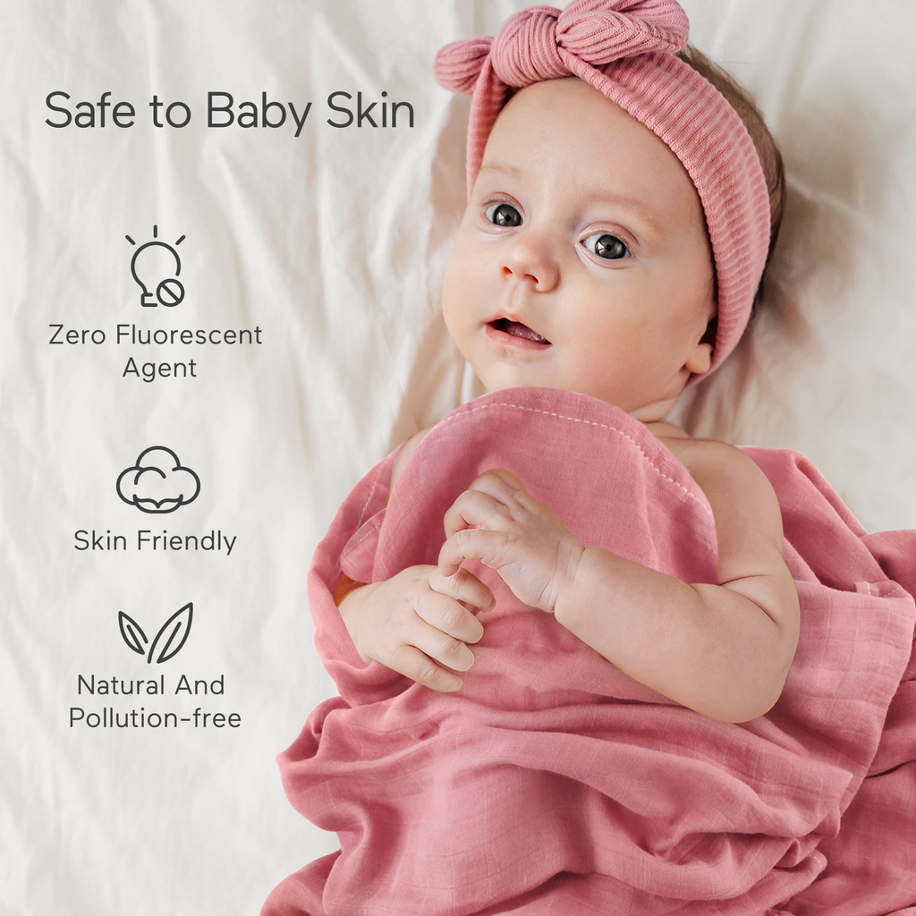 Momcozy Softness Swaddle Blankets - Light Green (4 Pack)