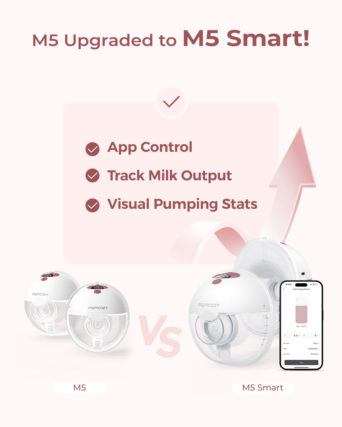 M5 Smart Bra Bundle: Double M5 Smart Breast Pump and Nursing Bra(YN21)