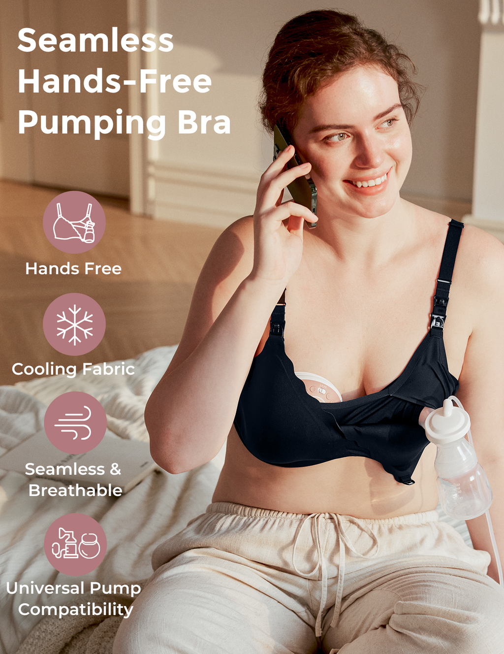 Momcozy Cooling Hands-Free Nursing & Pump Bra