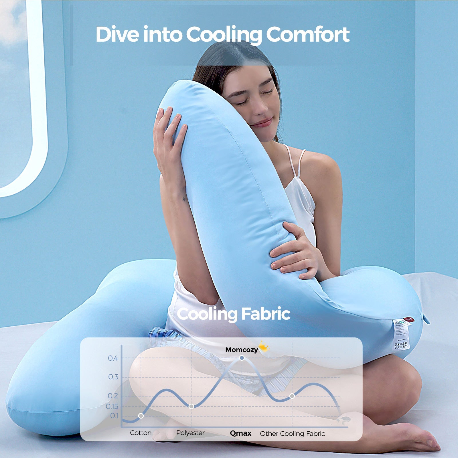 Momcozy Cooling Comfort Pregnancy Pillow