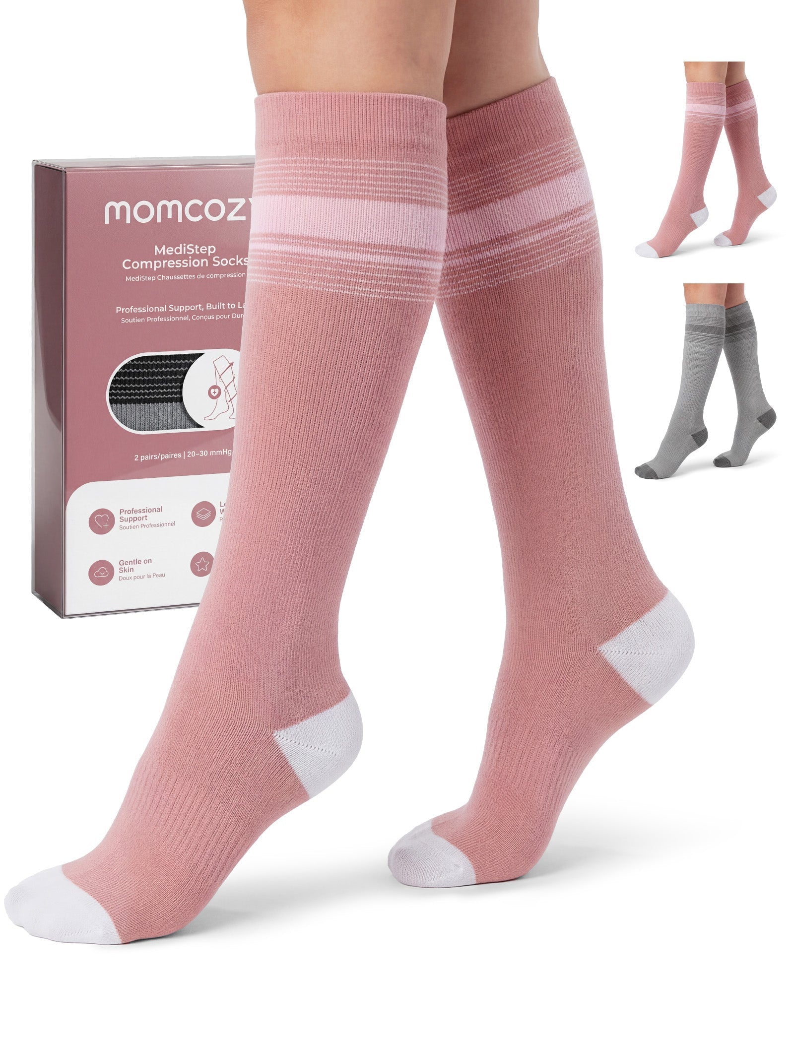 Momcozy Medical Socks 20-30mmHg 2 Pairs