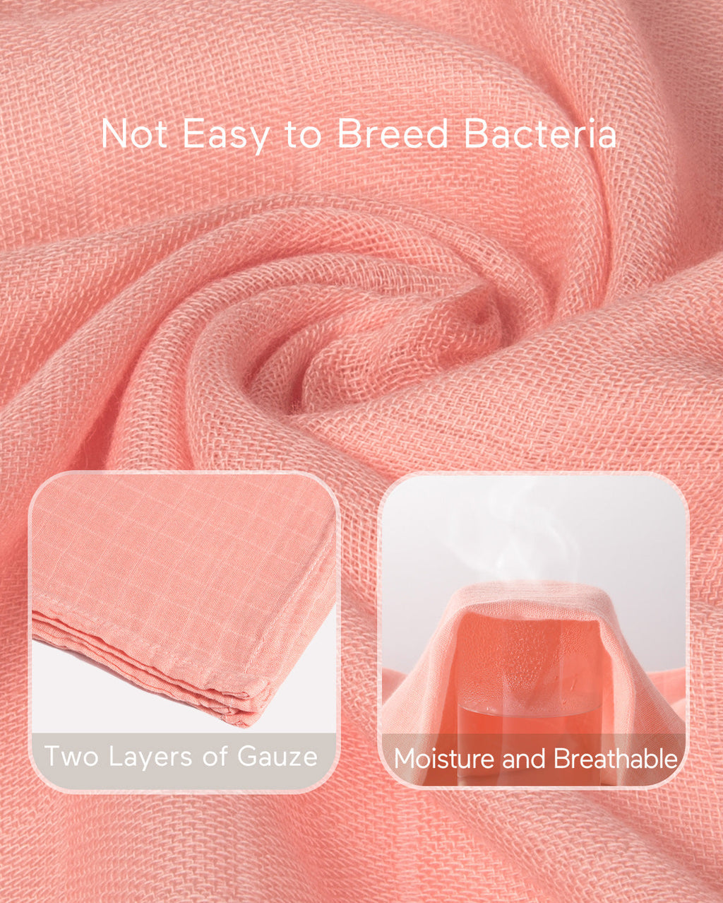 Momcozy Softness Swaddle Blankets - Heart Flower (4 Pack)