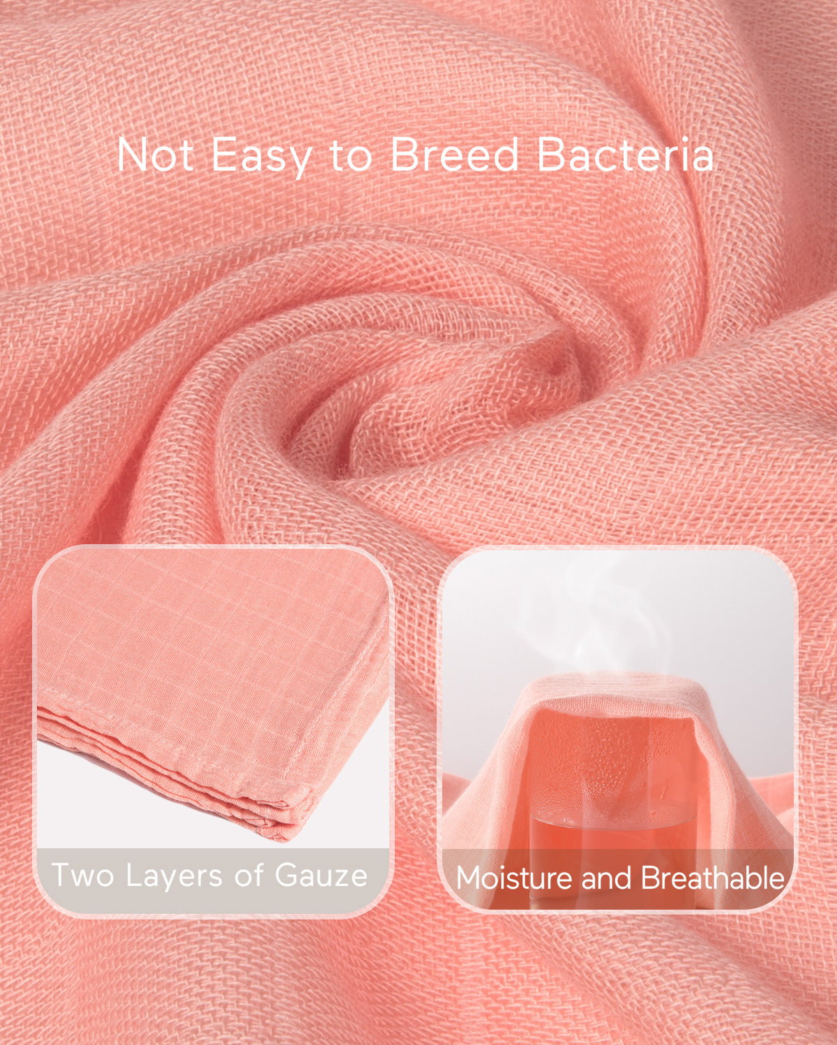 Momcozy Softness Swaddle Blankets - Heart Flower (4 Pack)