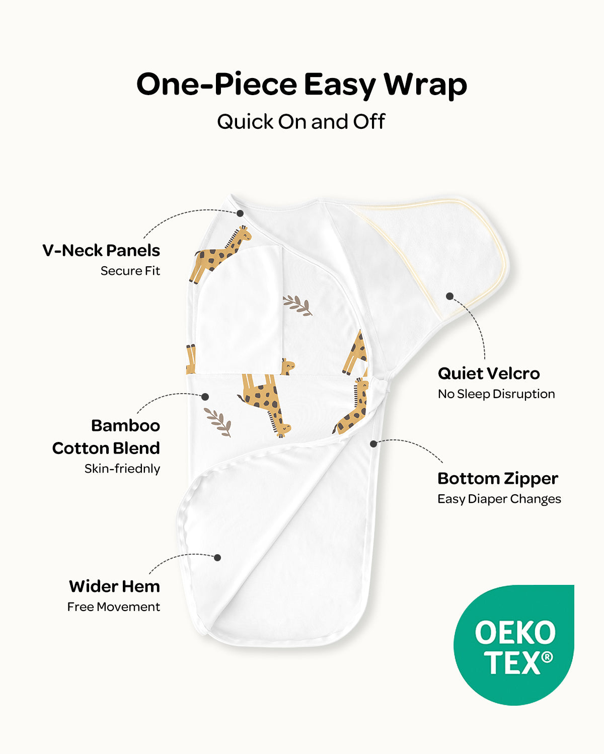 Momcozy Easy Swaddle Wrap For 0-3M