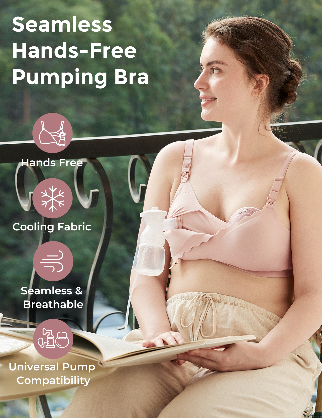 Momcozy Cooling Hands-Free Nursing & Pump Bra