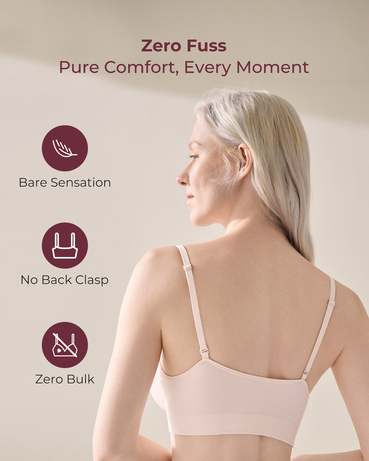 Momcozy Seamless Sleep Bra - Wireless, Stretchy & Soft