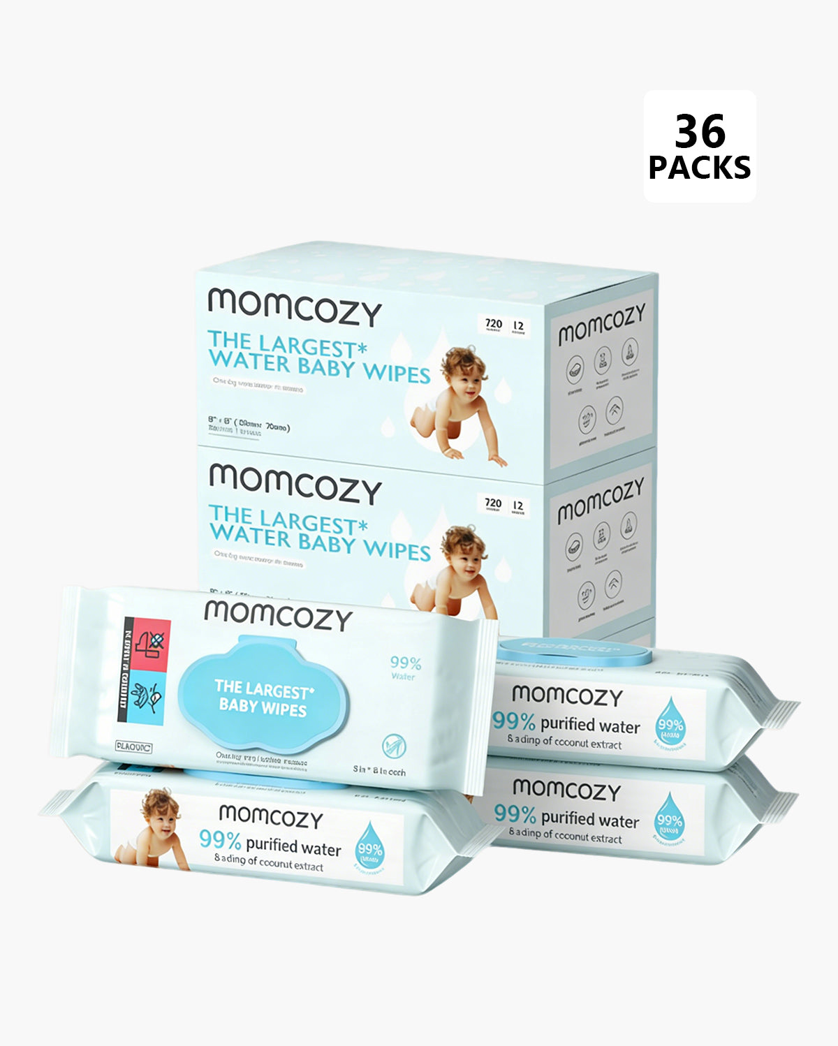 99% Water Baby Wipes - Higher Level of Purity
