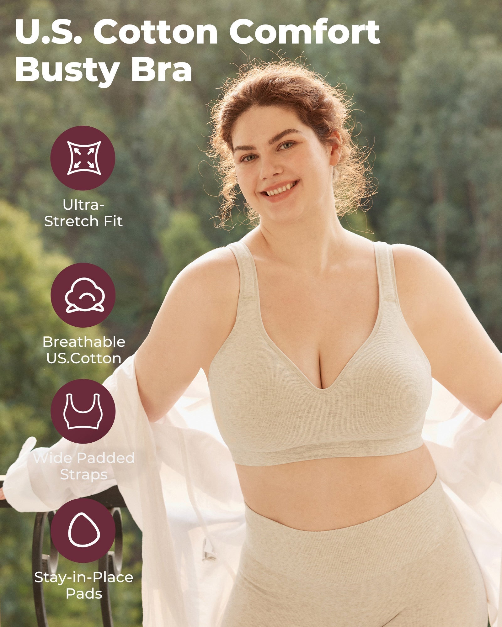 Momcozy Seamless U.S. Cotton Busty Everyday Bras