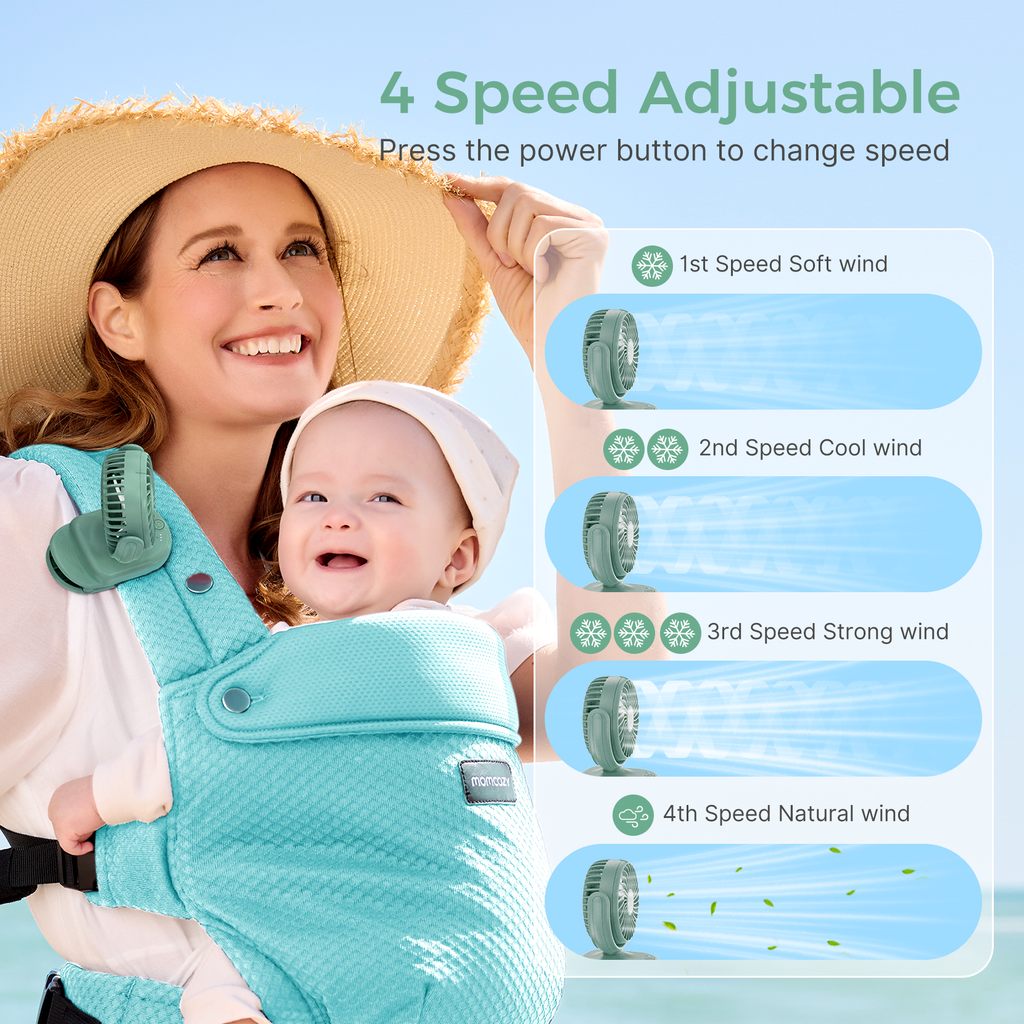 Momcozy Clip-On 4-Speed Stroller Fan