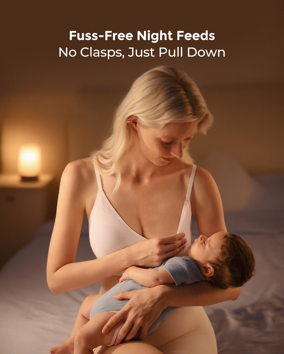 Momcozy Seamless Sleep Bra - Wireless, Stretchy & Soft