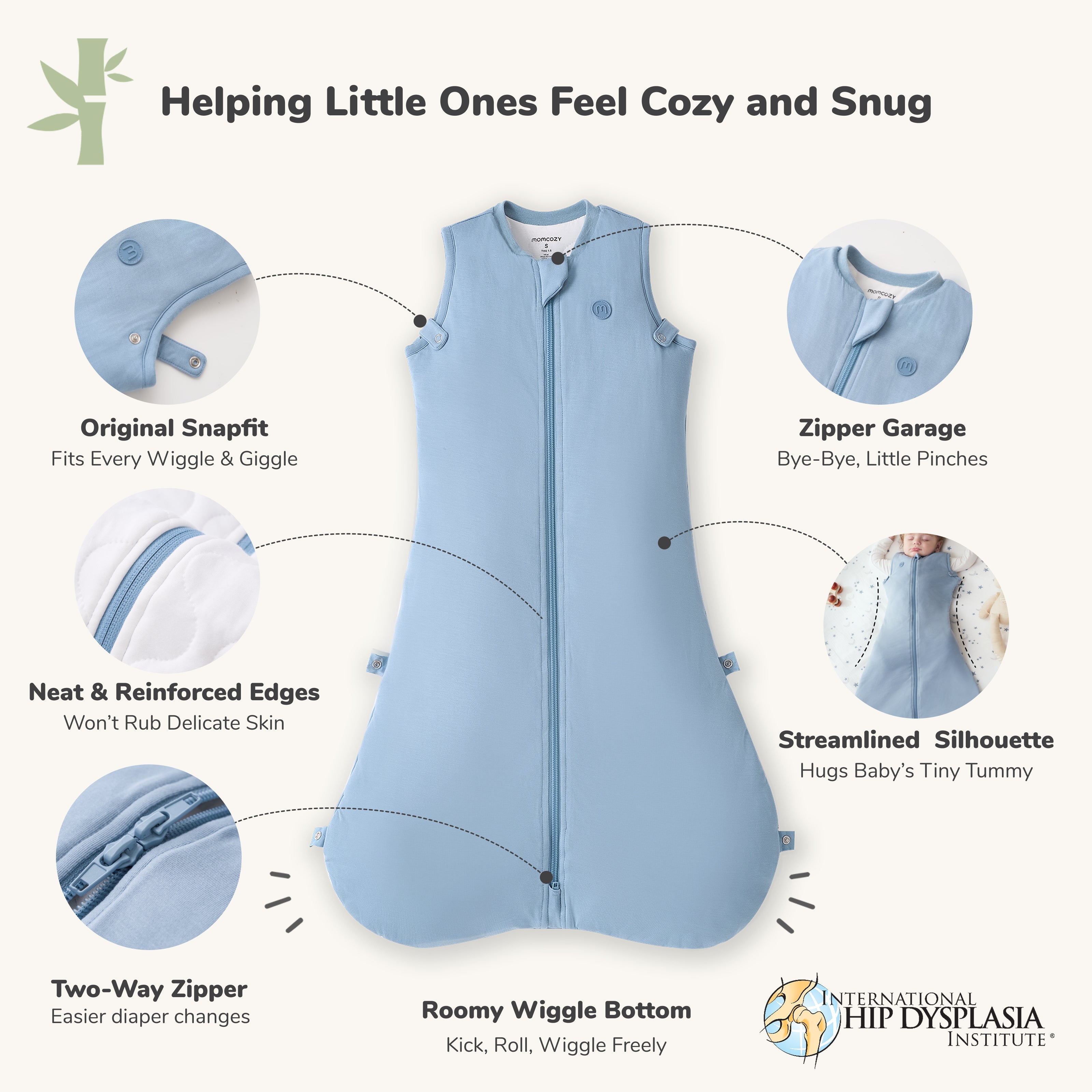 Baby Sleep Sack 1.5 TOG & Easy Swaddle Wrap For 0-3M Bundle