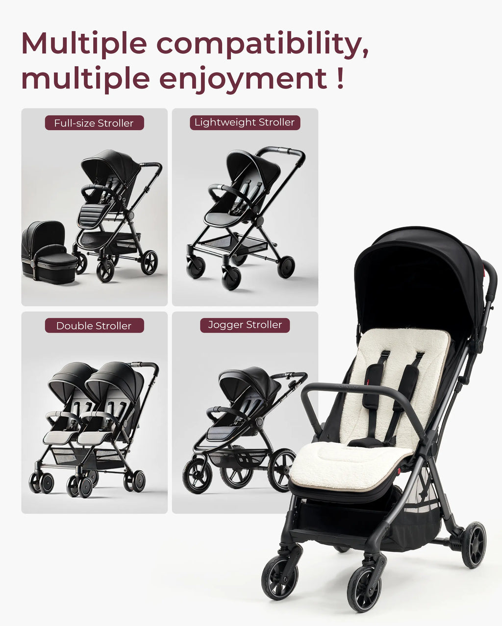 Momcozy Winter Warm Stroller Seat Liners