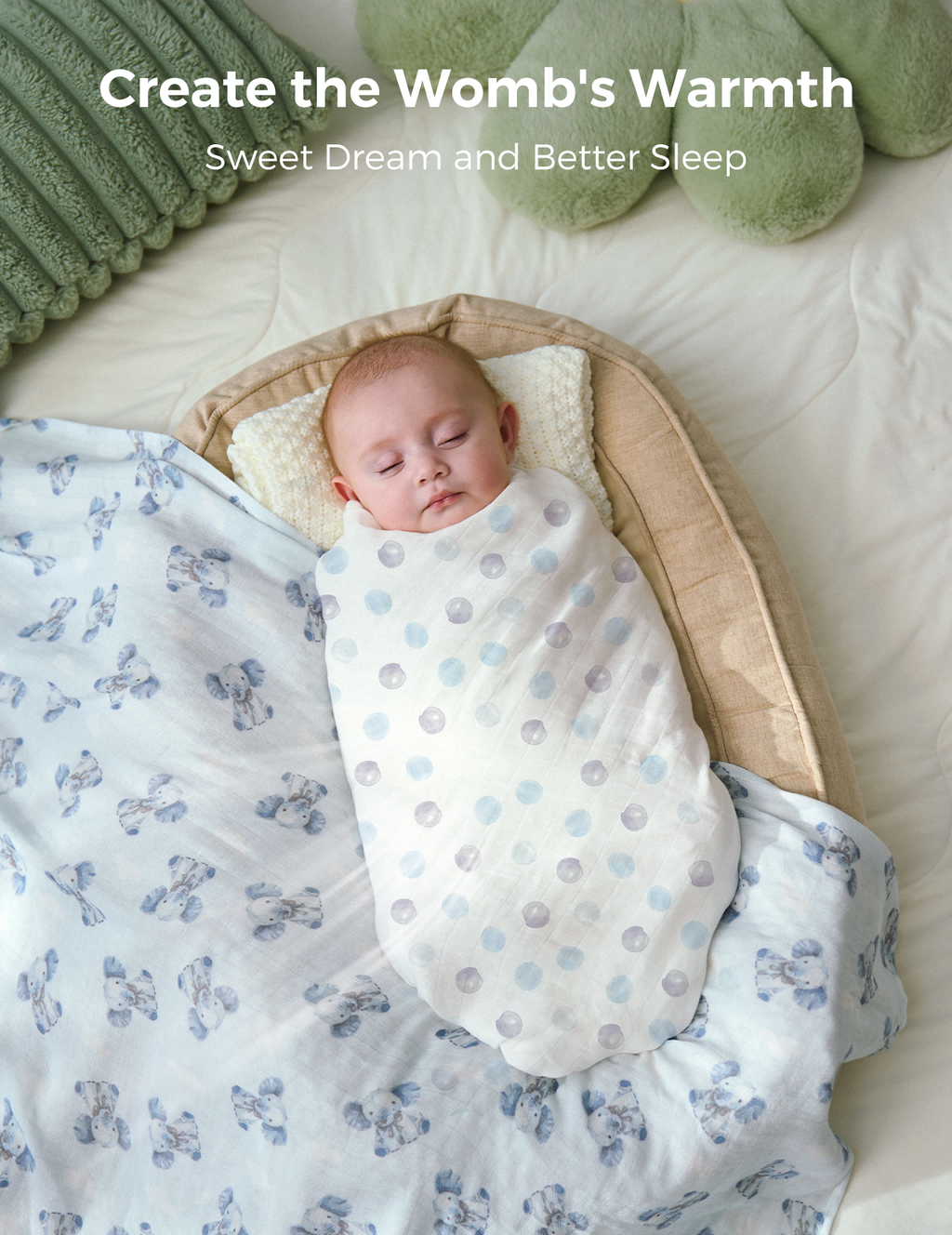 Momcozy Best Wishes Softness Swaddle Blankets - Innocence