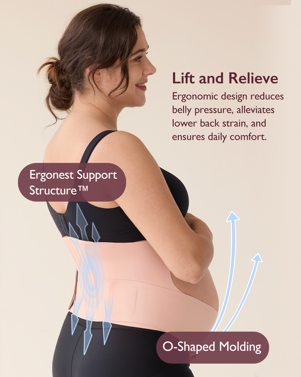 Ergonest Maternity Belly Band & BirthEase Maternity Ball Bundle