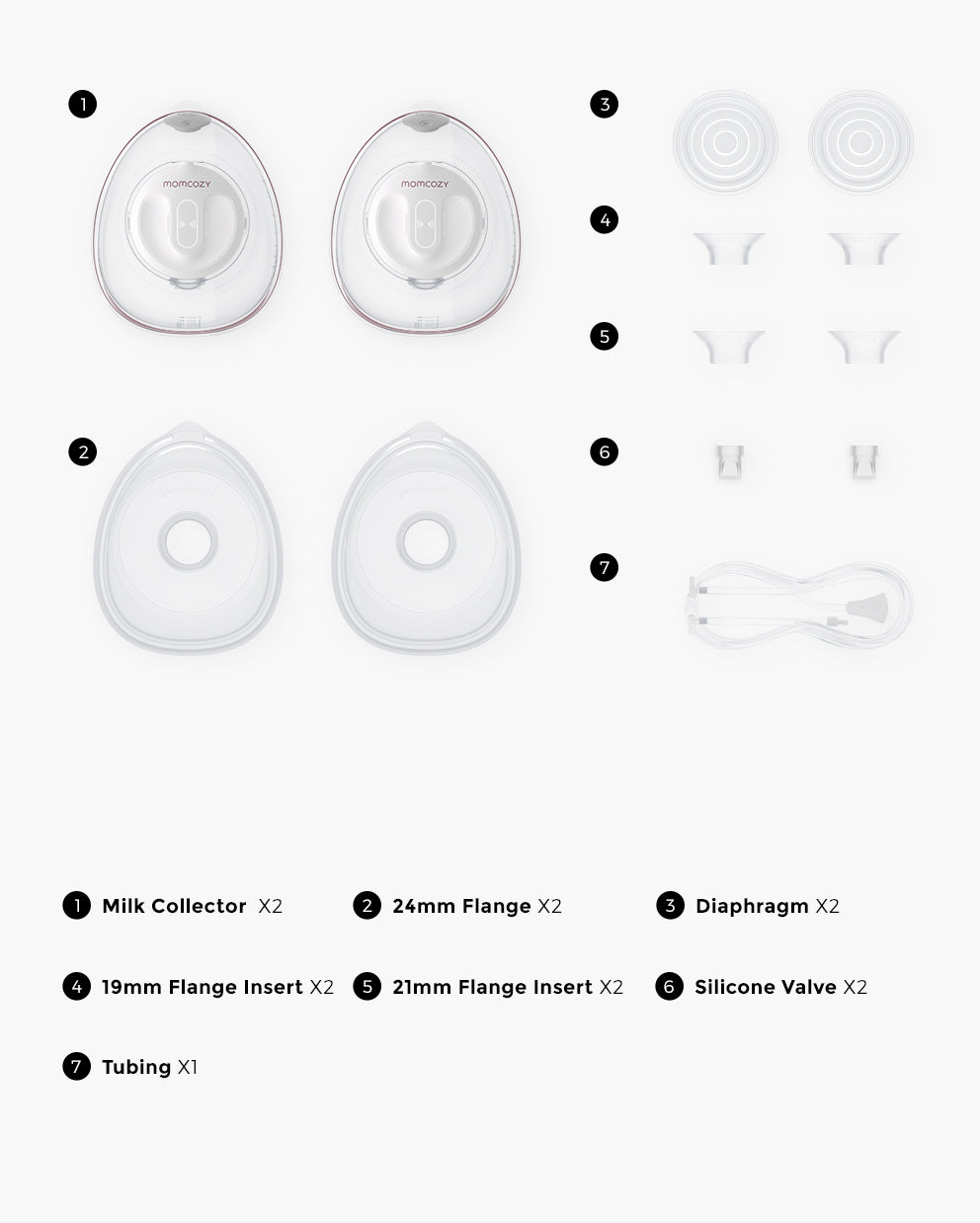 V1/V2 Hands-Free Breast Pump Replacement Parts