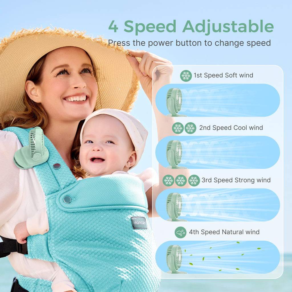 Momcozy Clip-On 4-Speed Stroller Fan