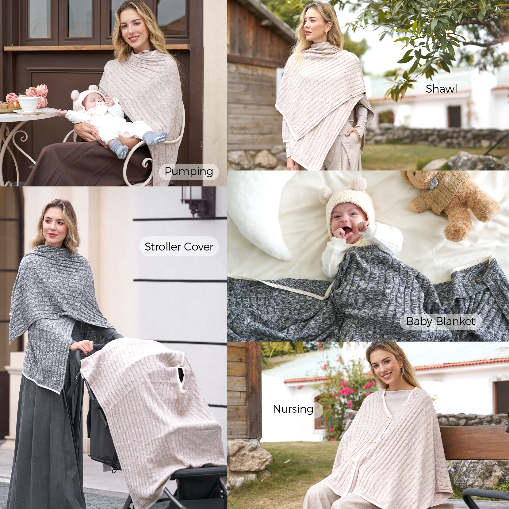 Momcozy Soft Knitted Blend Nursing Cover