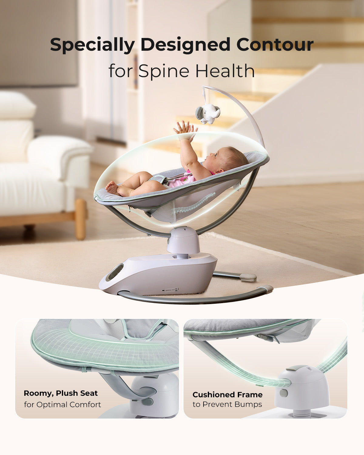 Momcozy CocoSway 3D-Motion Electric Baby Swing