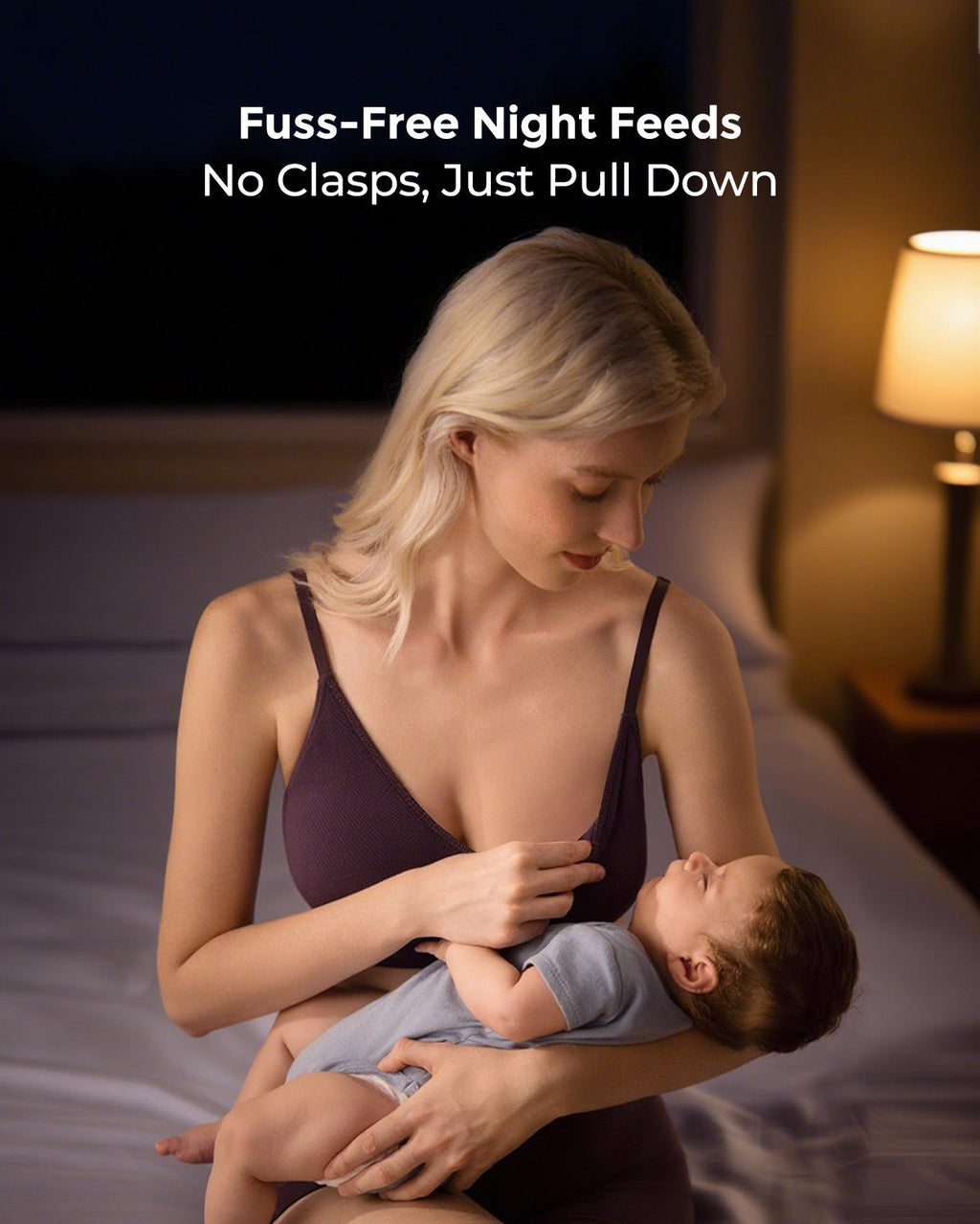 Momcozy Seamless Sleep Bra - Wireless, Stretchy & Soft