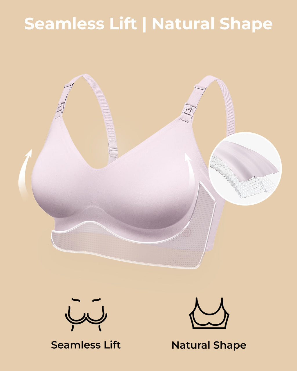 CozyAura-Ultra Soft Seamless Nursing Bra - YN21