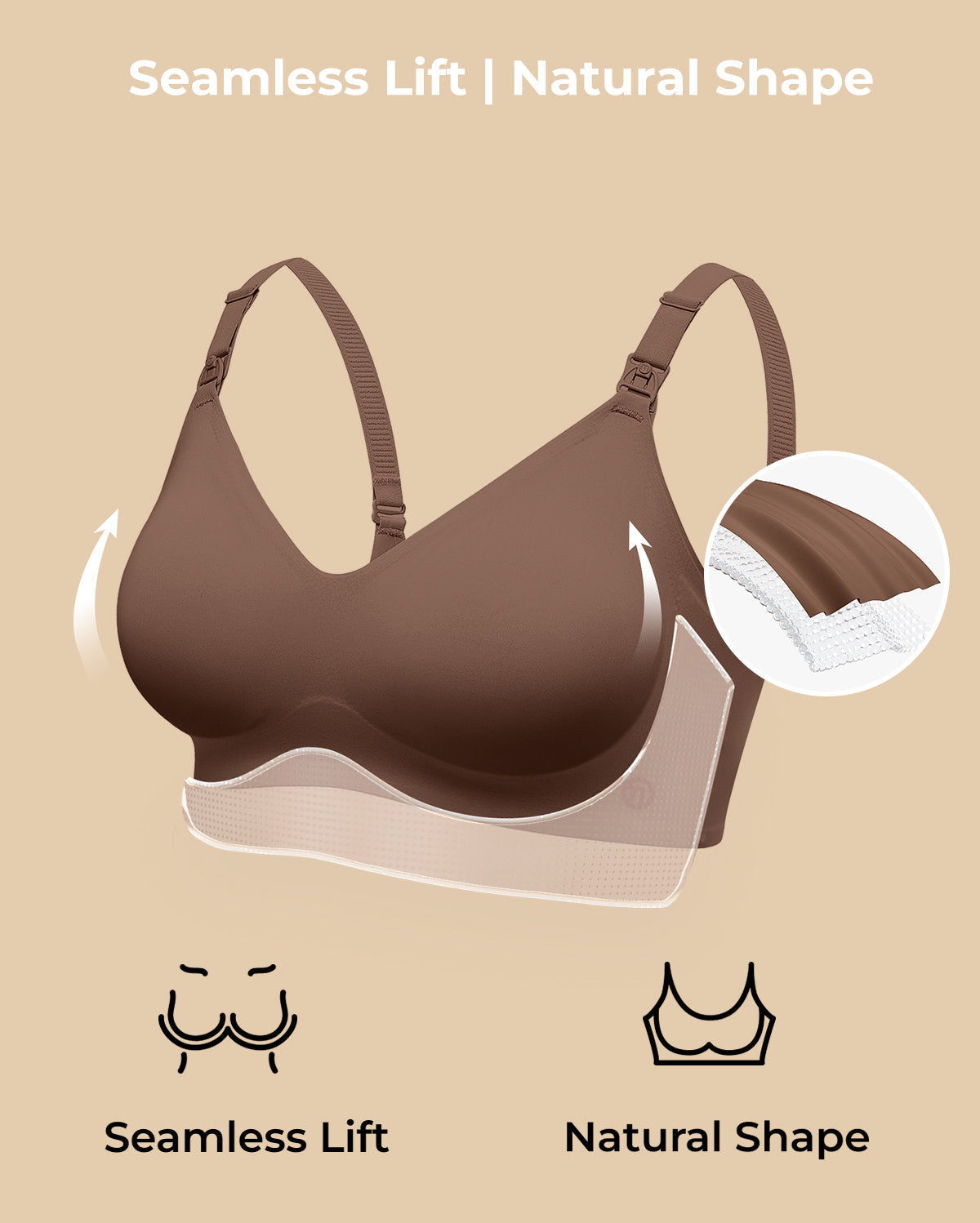 CozyAura-Ultra Soft Seamless Nursing Bra - YN21