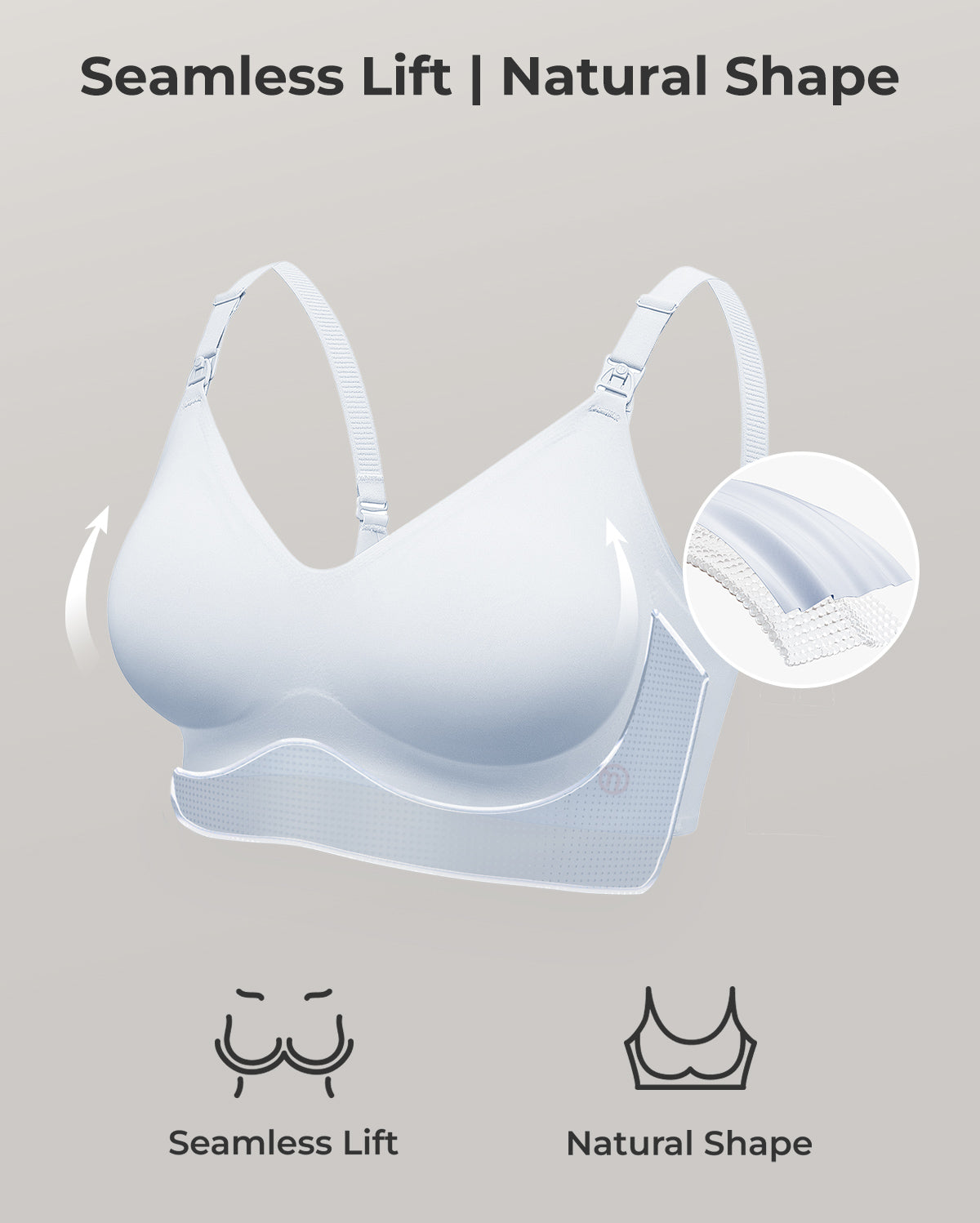 CozyAura-Ultra Soft Seamless Nursing Bra - YN21