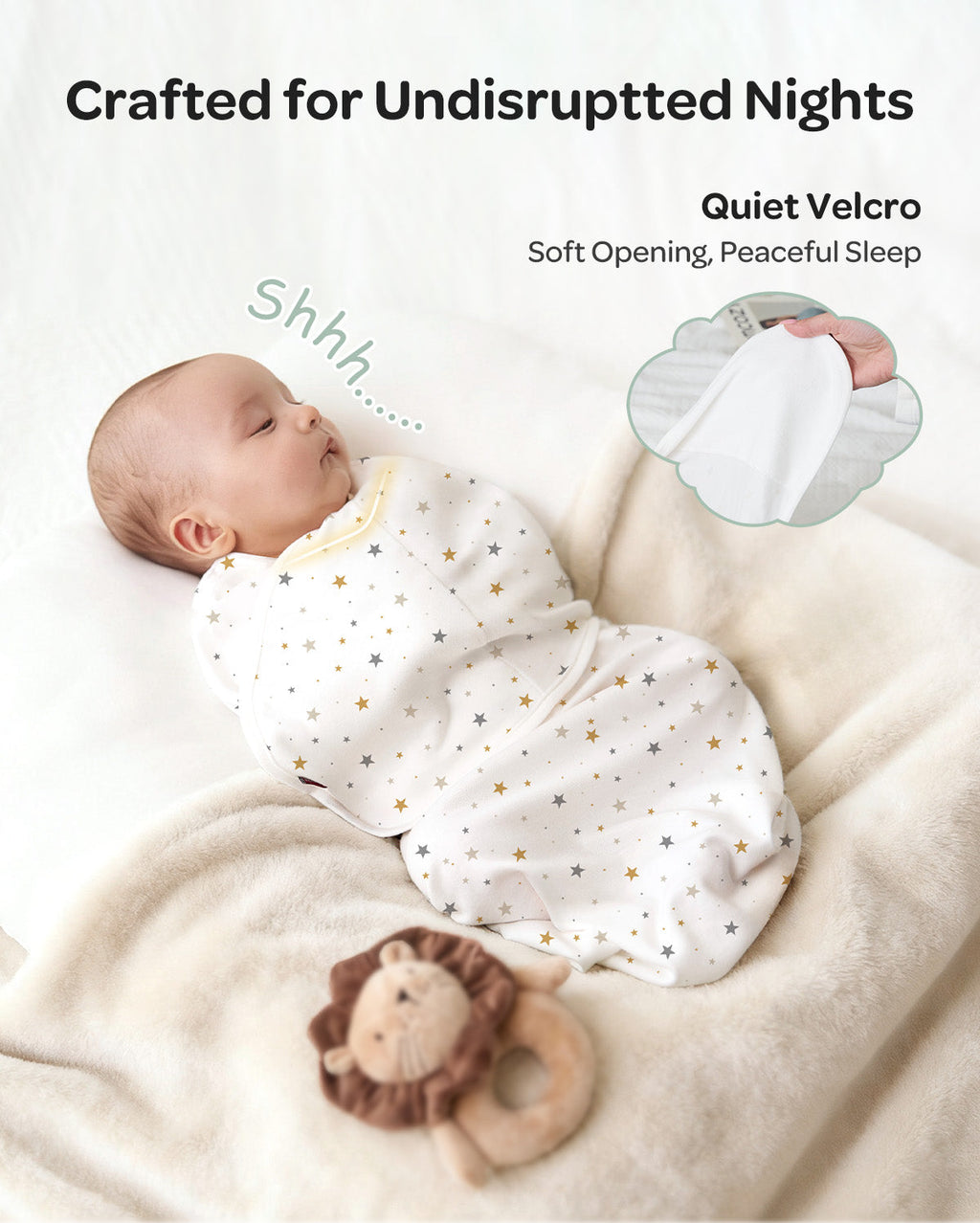 Momcozy Easy Swaddle Wrap For 0-3M