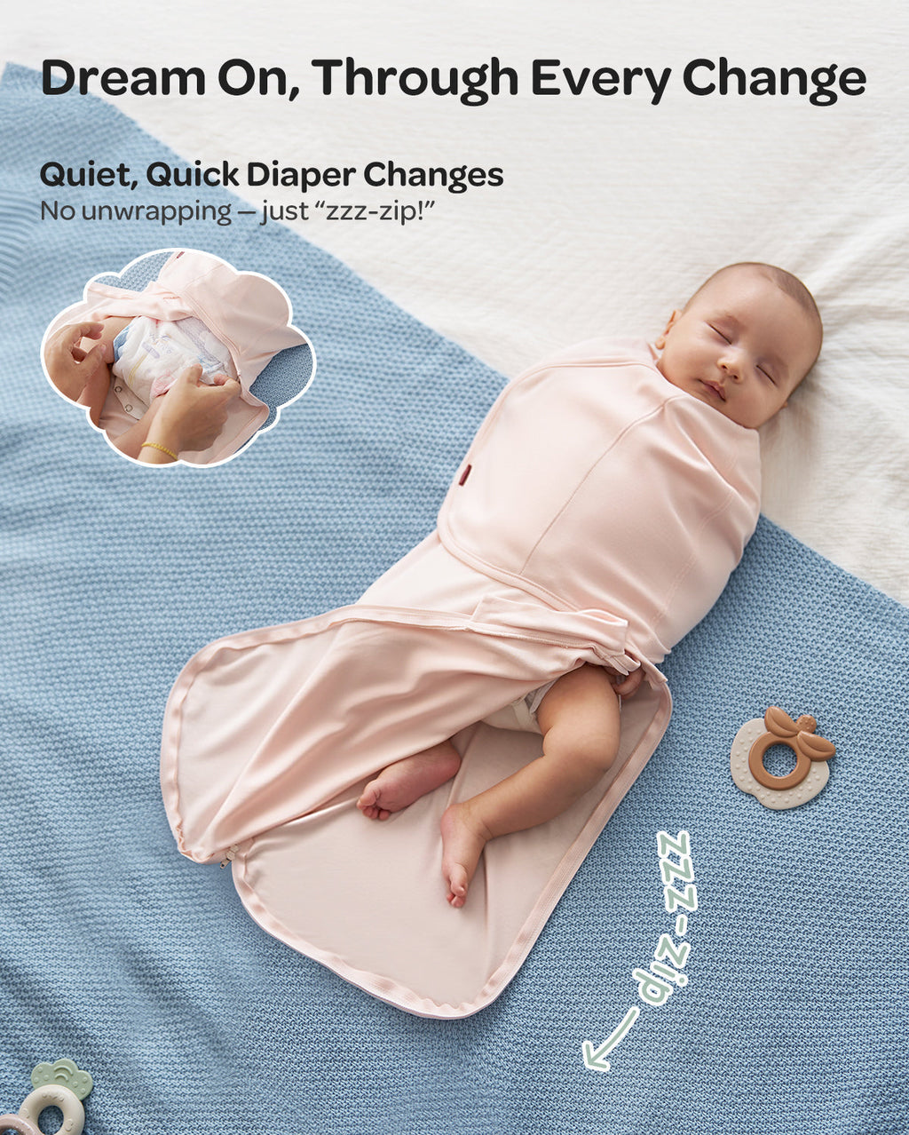 Momcozy Easy Swaddle Wrap For 0-3M